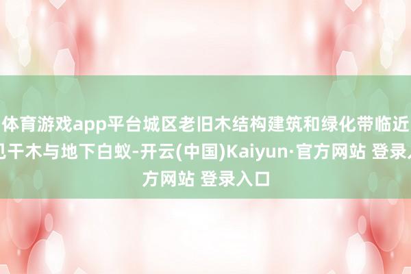 体育游戏app平台城区老旧木结构建筑和绿化带临近常见干木与地下白蚁-开云(中国)Kaiyun·官方网站 登录入口