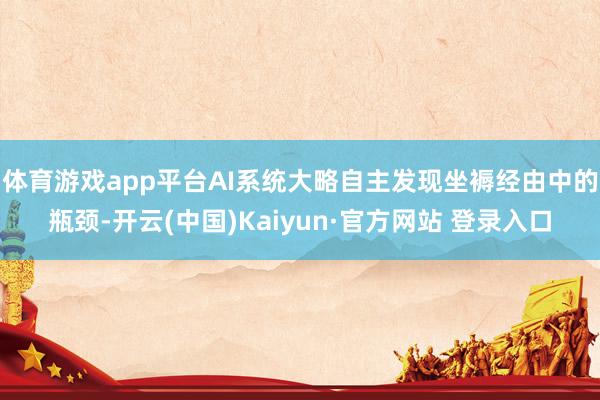 体育游戏app平台AI系统大略自主发现坐褥经由中的瓶颈-开云(中国)Kaiyun·官方网站 登录入口