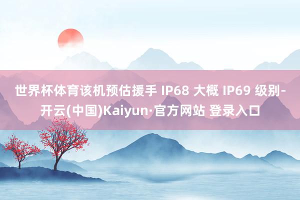世界杯体育该机预估援手 IP68 大概 IP69 级别-开云(中国)Kaiyun·官方网站 登录入口